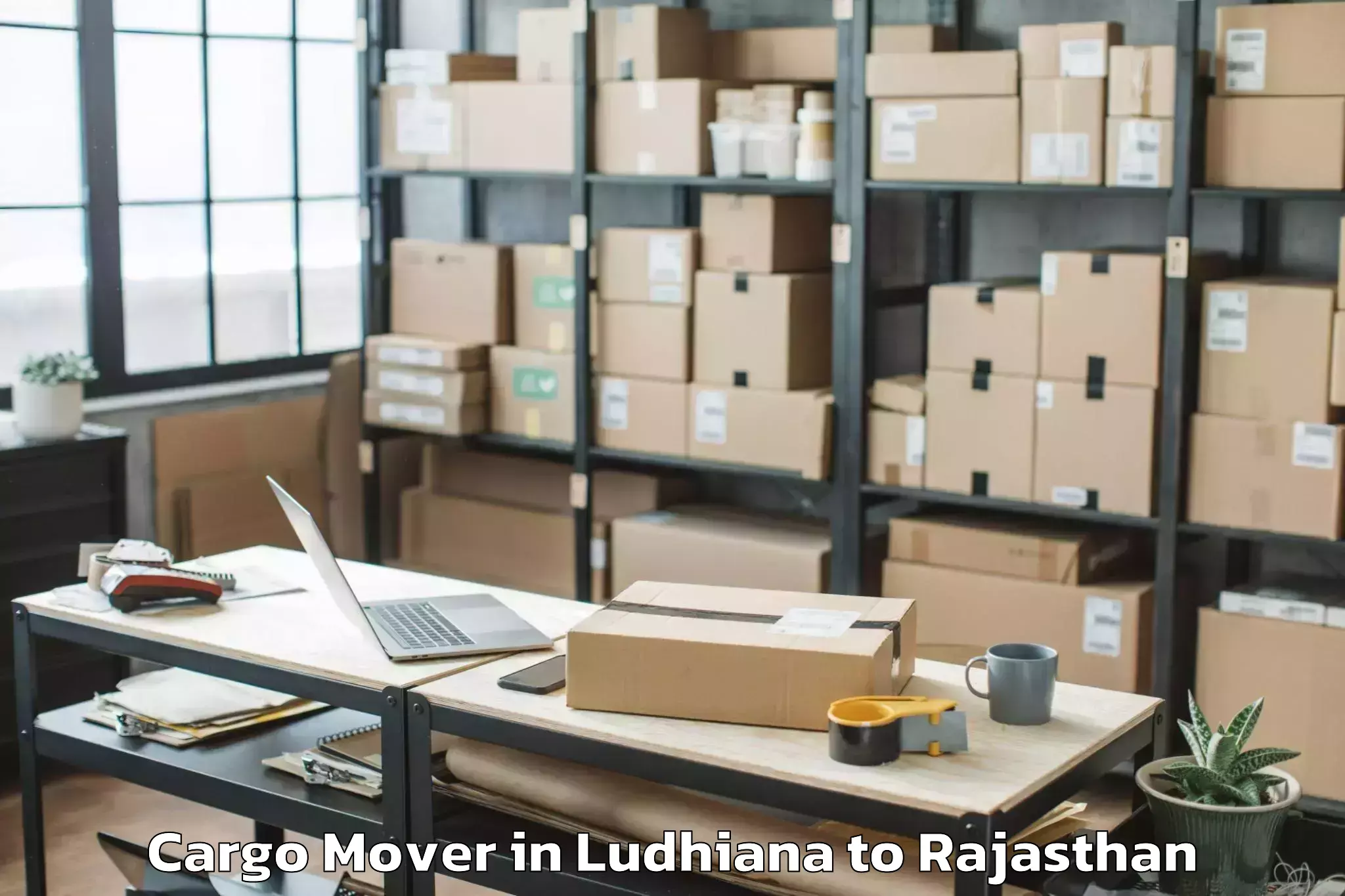 Easy Ludhiana to Madanganj Kishangarh Cargo Mover Booking